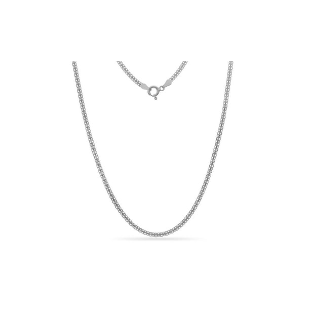 Designs by Helen Andrews 2-Tone Sterling Silver Box Chain Necklace 18 